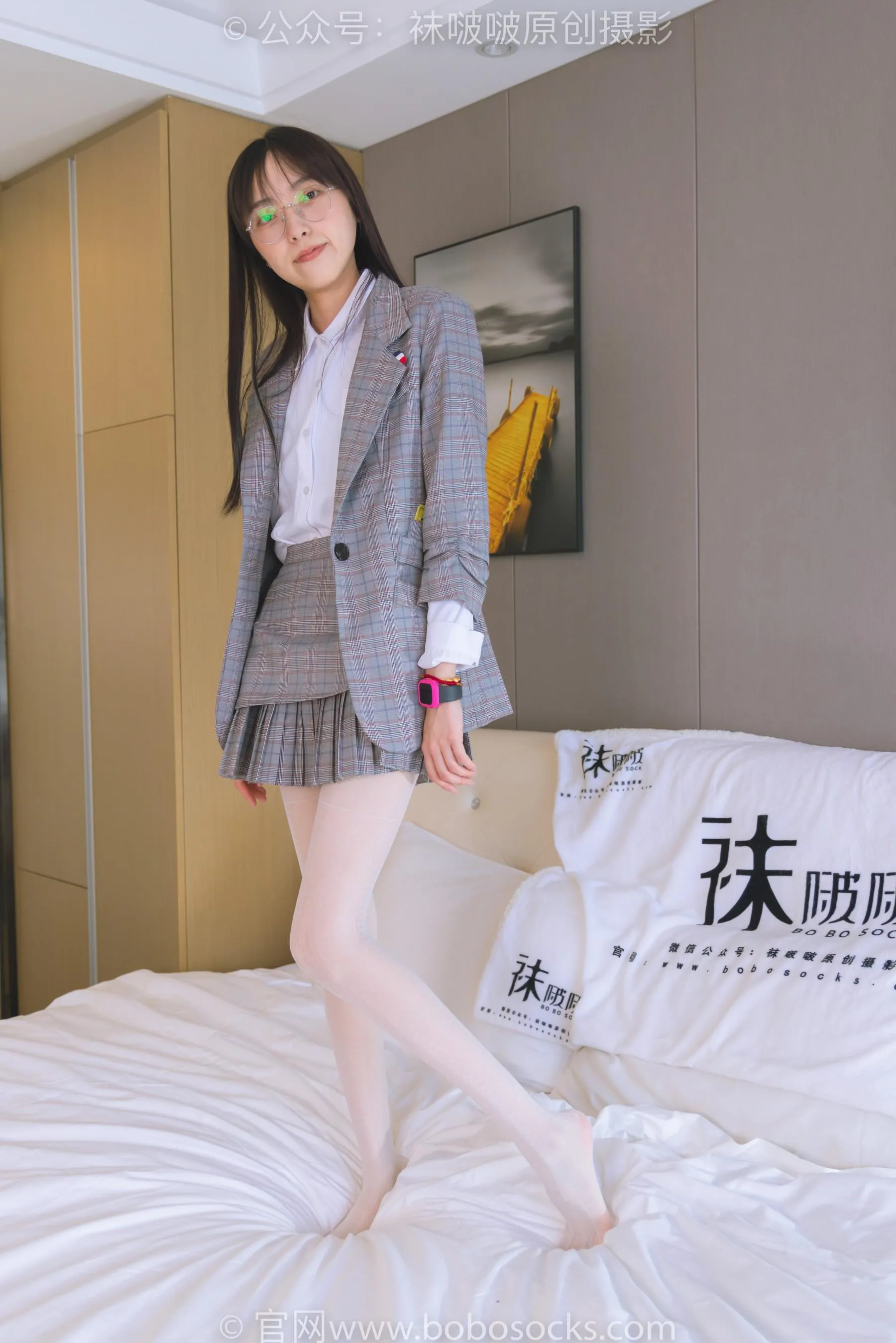 [BoBoSocks袜啵啵]NO.202 稚予-皮鞋、白色蕾丝丝袜、ol风[23] [53P]插图8